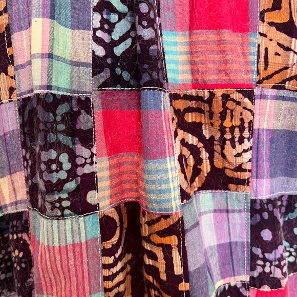 90's Unique Funky Patchwork Shirt - Unisex - Gender Neutral - Size Large - Picture 8 of 10